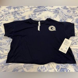 LULU cropped georgetown athletic tee